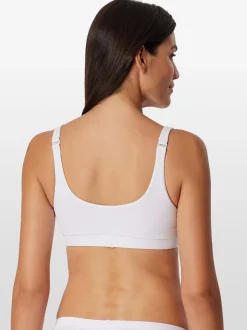 Schiesser Damen Bustier - Pure Rib in weiß