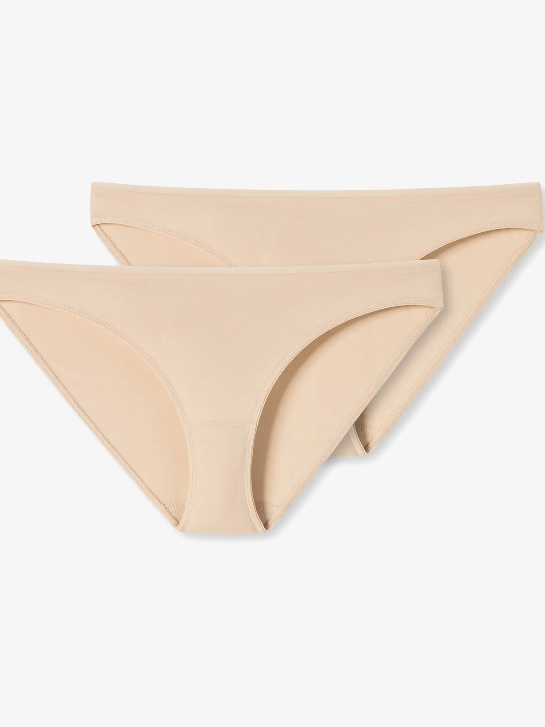 Schiesser Damen 2er-Pack Slips - 95/5 in beige