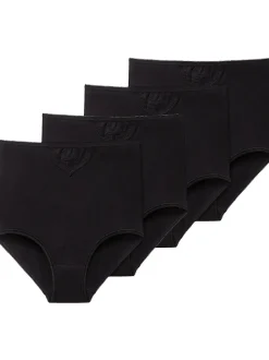 Schiesser Damen Hüftslip - Cotton Essentials in schwarz
