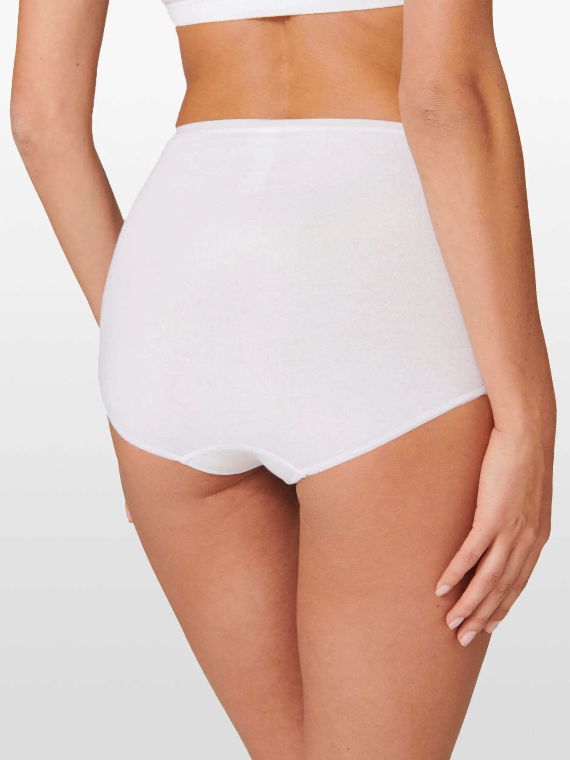 Schiesser Damen Maxislip - 95/5 Organic Cotton in weiß