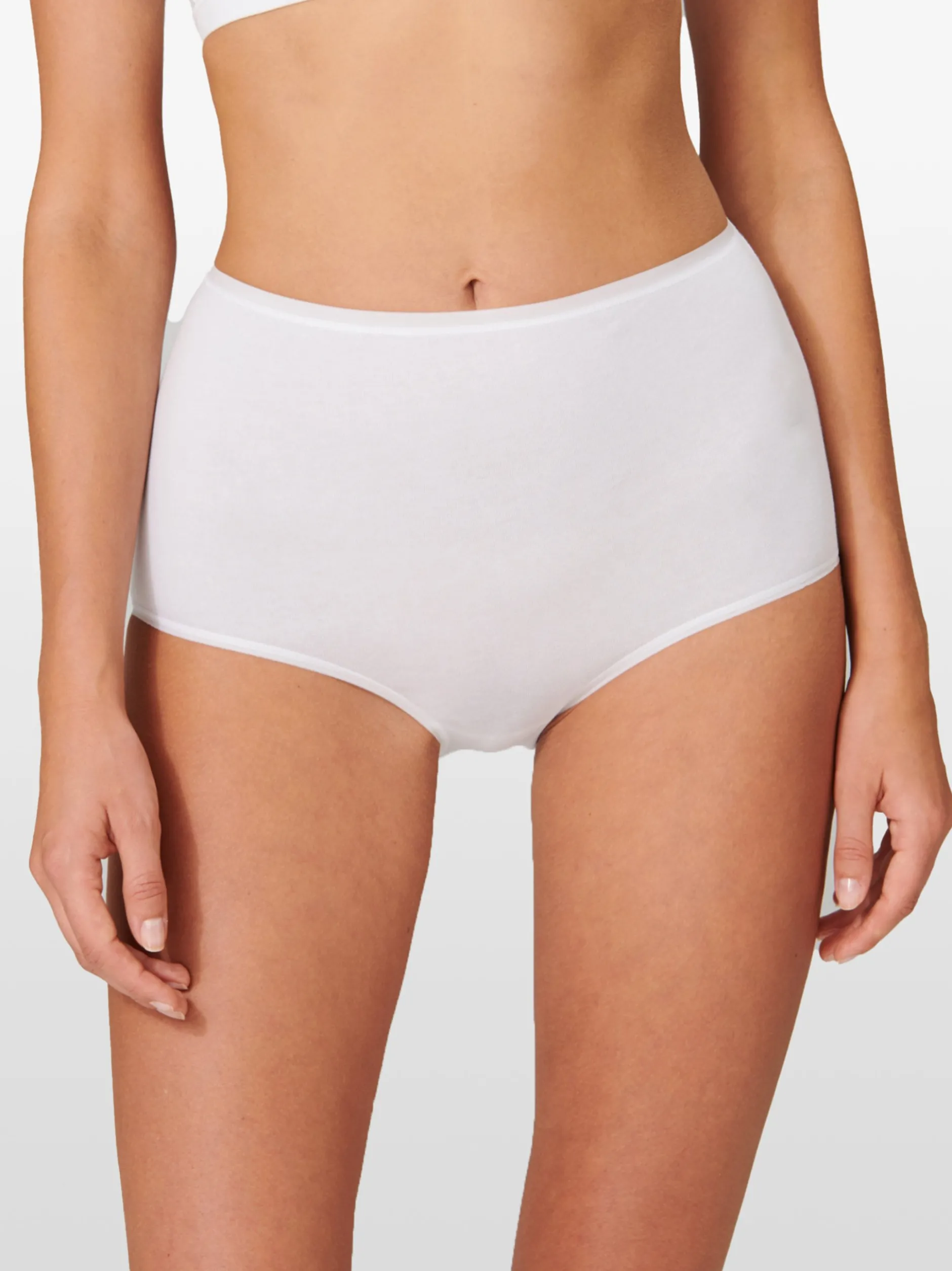 Schiesser Damen Maxislip - 95/5 Organic Cotton in weiß
