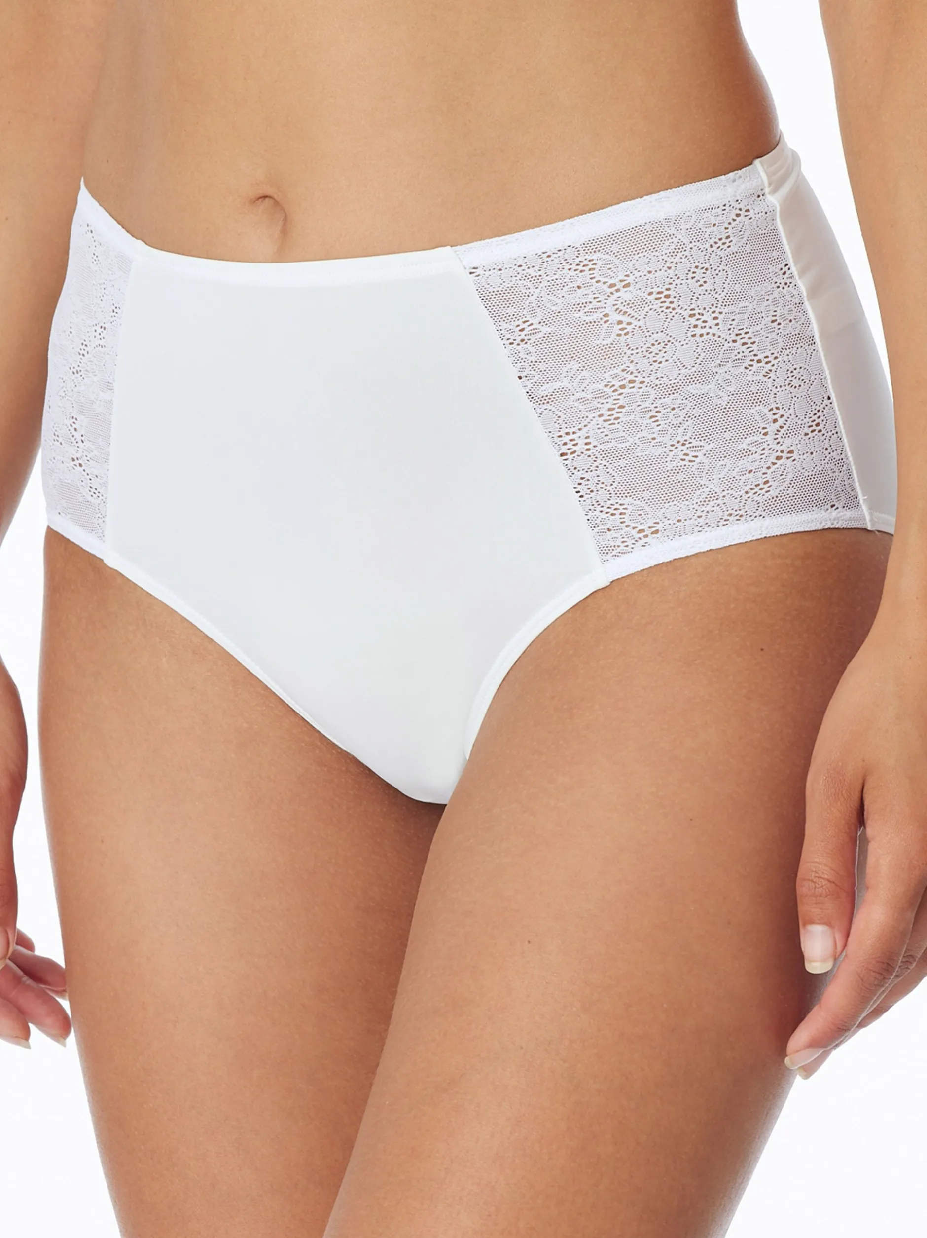 Schiesser Damen Midislip - Air Spitze in weiß