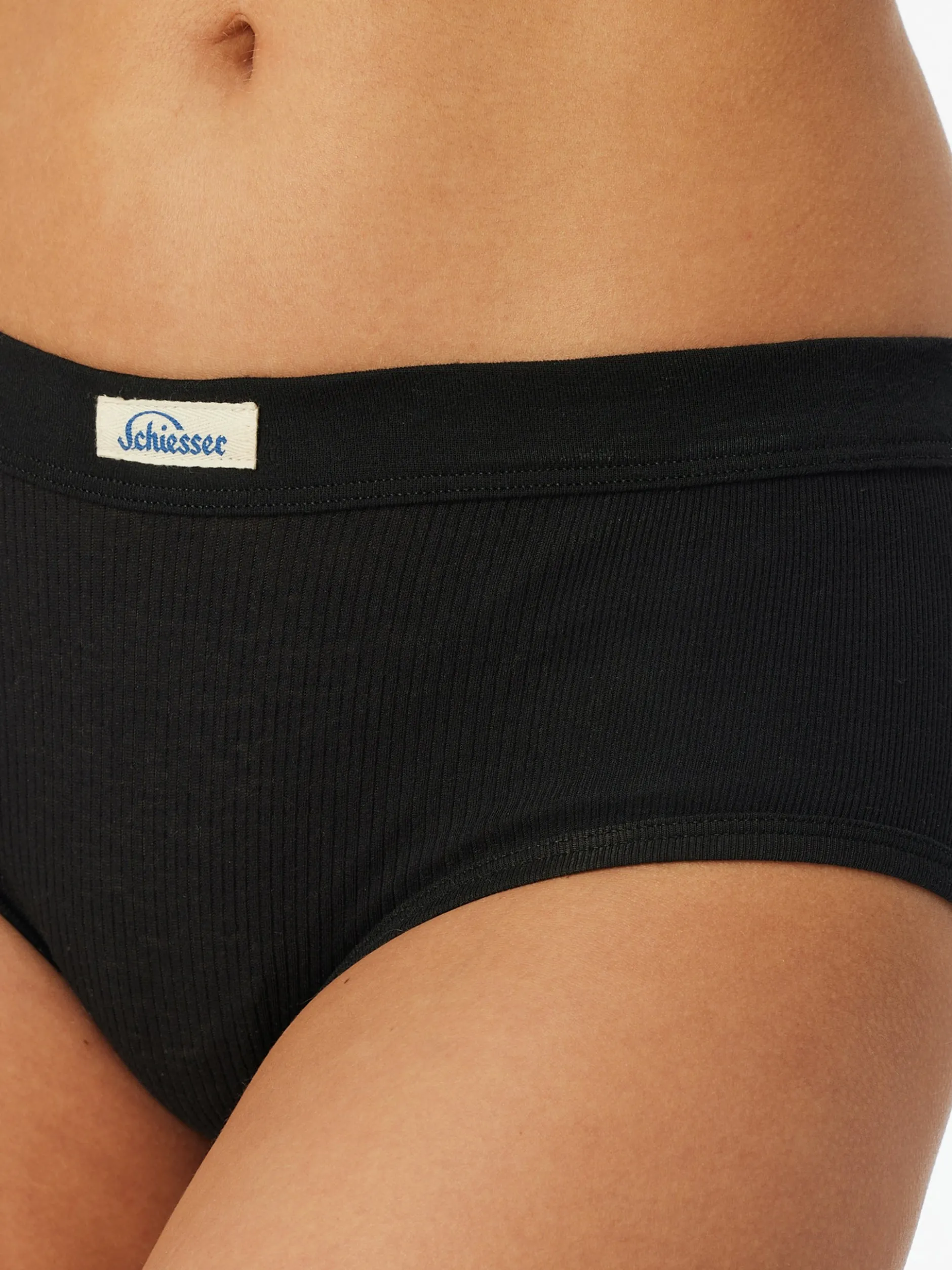 Schiesser Damen Panty - Feinripp - Revival Paula in schwarz