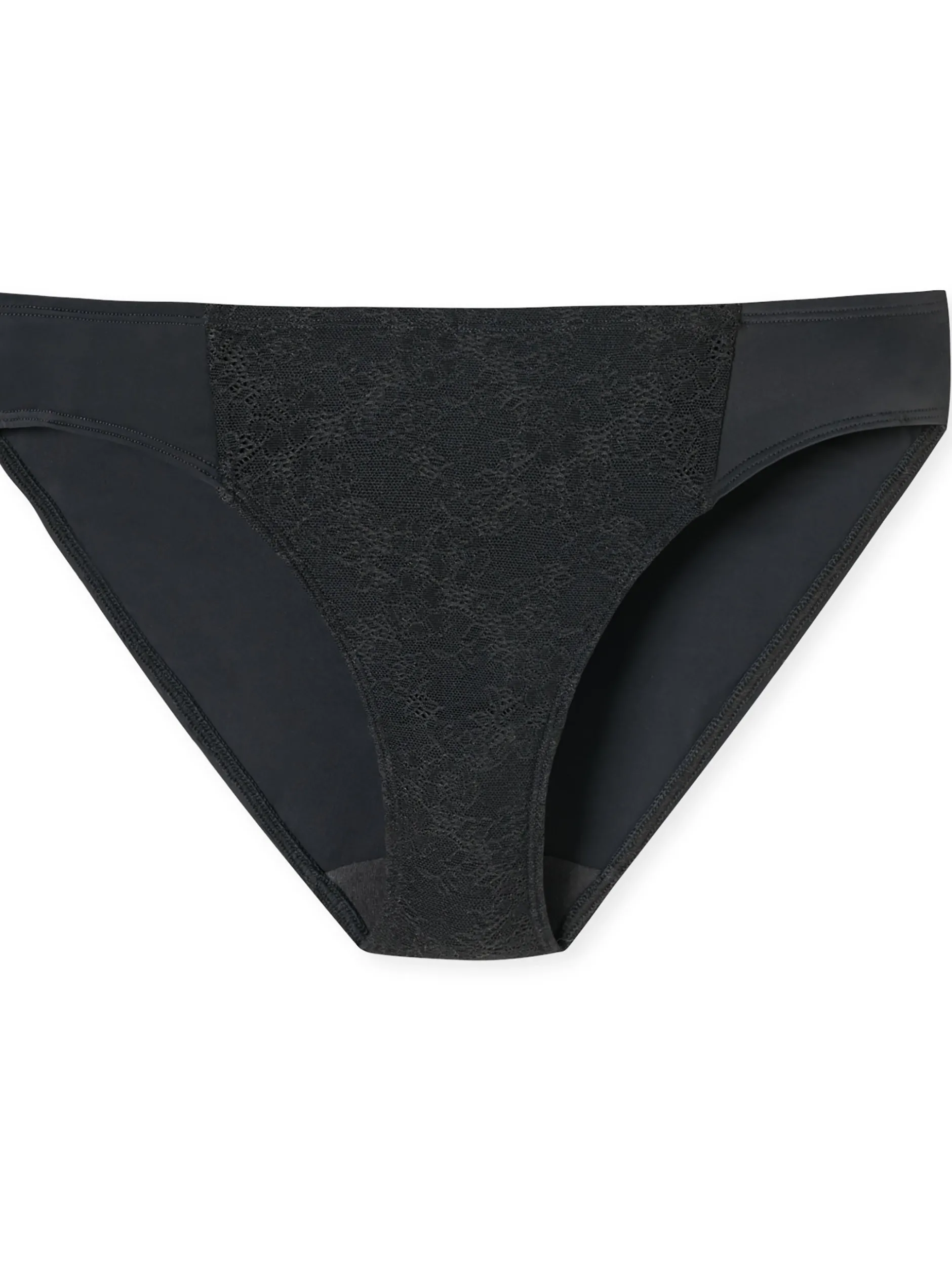 Schiesser Damen Rioslip - Air blickdichte Spitze in schwarz