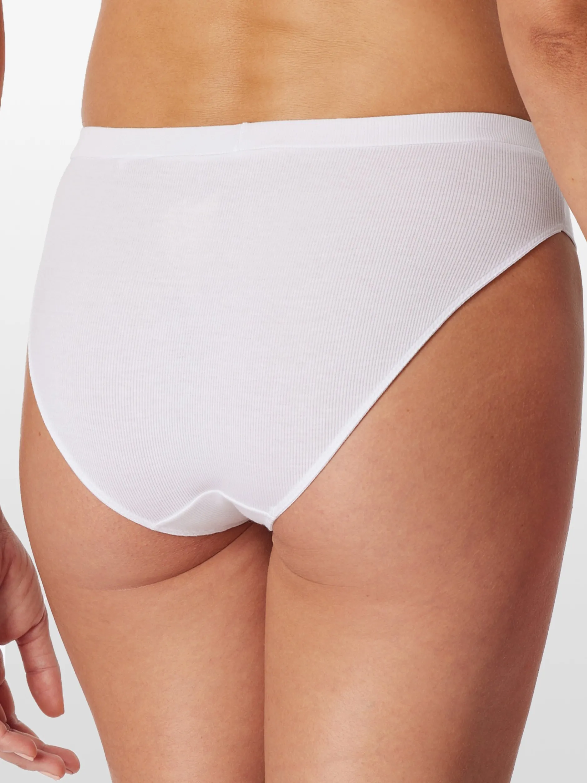Schiesser Damen Rioslip - Pure Rib in weiß