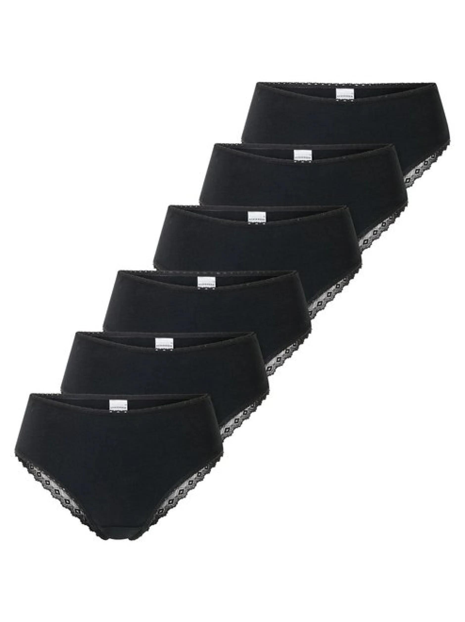 Schiesser Damen Slip 6er Pack in schwarz