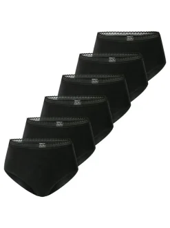 Schiesser Damen Slip 6er Pack in schwarz