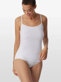 Schiesser Damen Spaghettitop - Uncover in weiß
