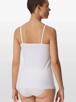 Schiesser Damen Spaghettitop - Uncover in weiß