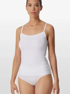 Schiesser Damen Spaghettitop - Uncover in weiß