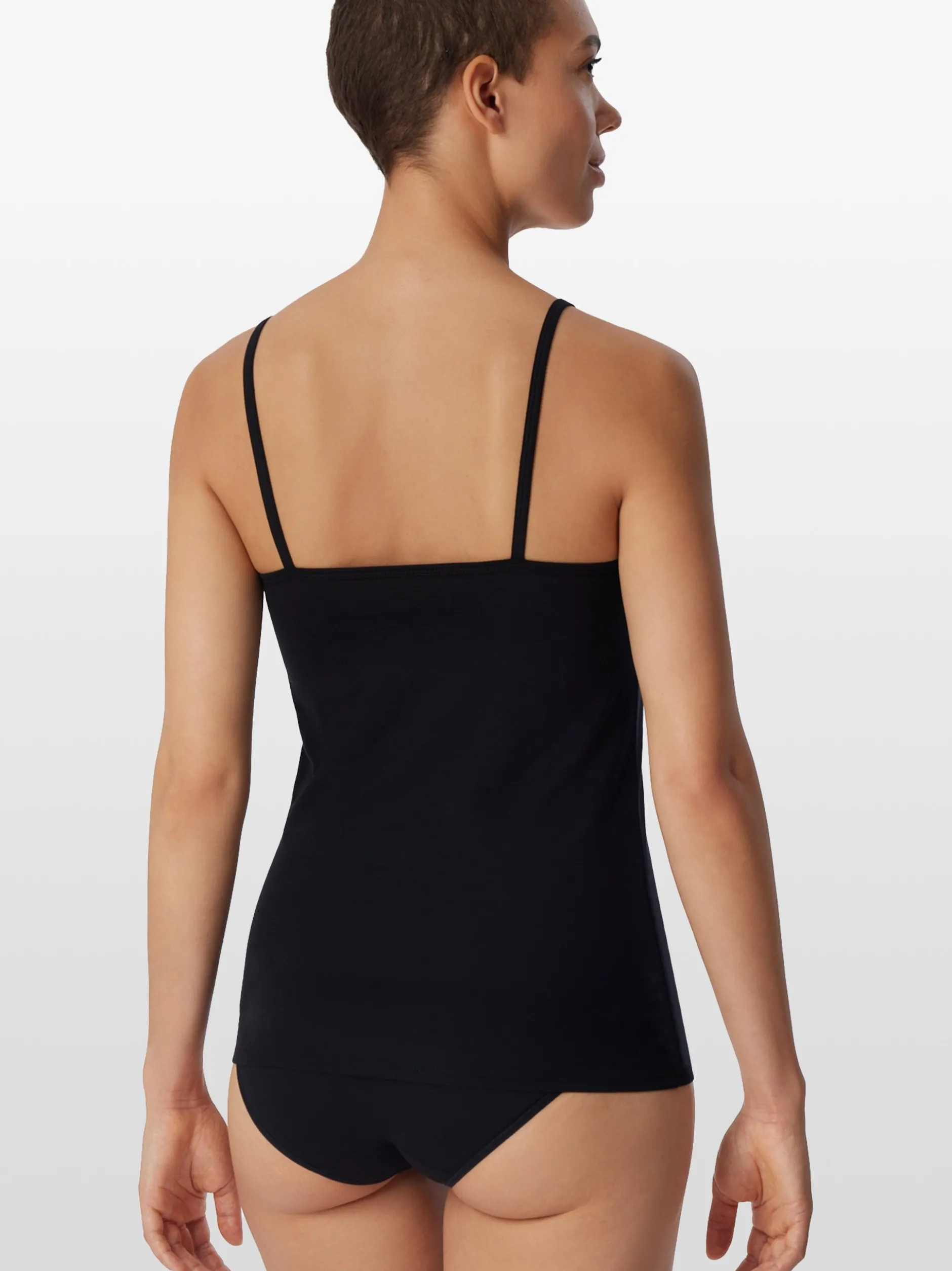 Schiesser Damen Spaghettitop - Uncover in schwarz