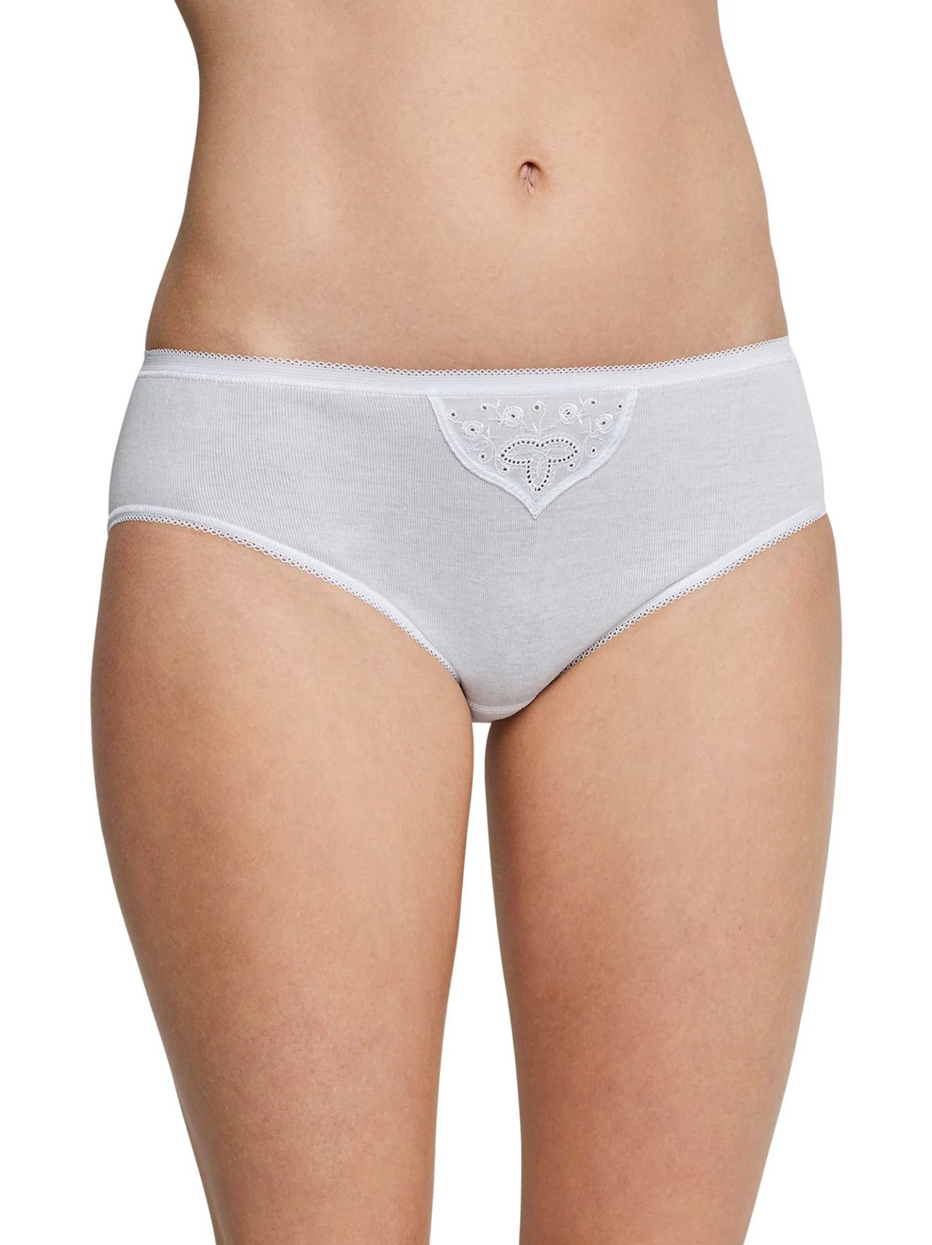 Schiesser Damen Tai-Slip - Cotton Essentials in weiß