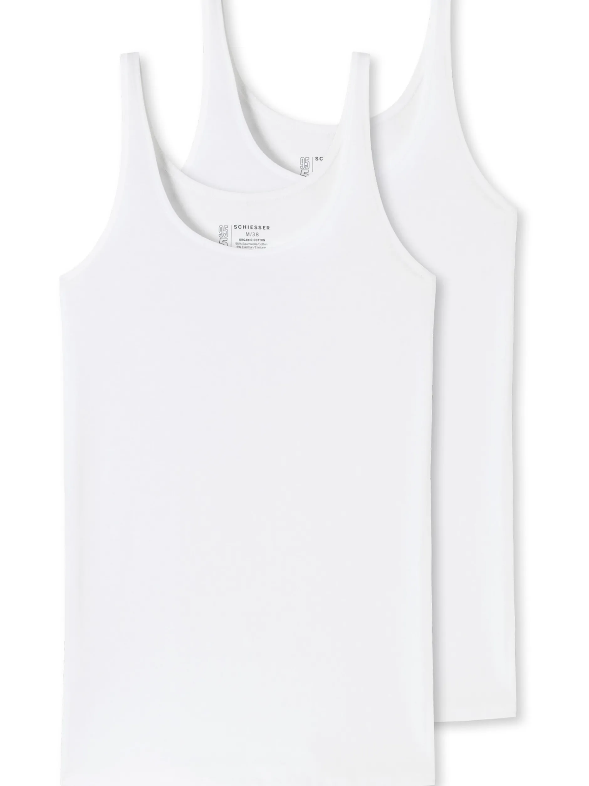 Schiesser Damen Tanktop - 95/5 in weiß