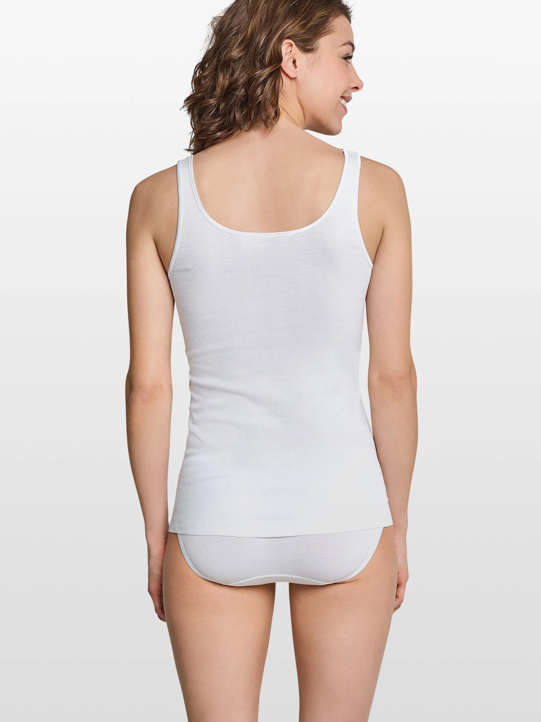 Schiesser Damen Trägertop (Tops) - Luxury in weiß