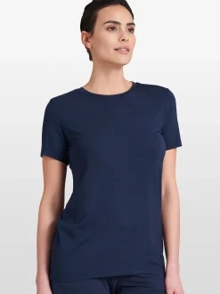 Schiesser Damen T-Shirt - Mix+Relax in blau