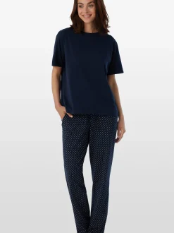 Schiesser Damen T-Shirt - Mix & Relax in marine
