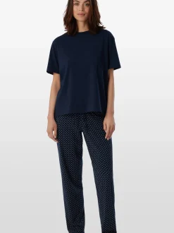 Schiesser Damen T-Shirt - Mix & Relax in marine