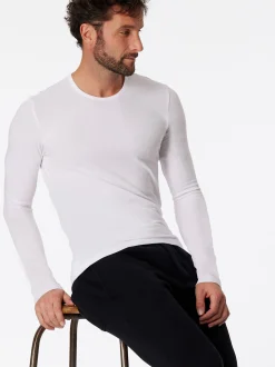 Schiesser Herren Longsleeve - 95/5 Originals in weiß