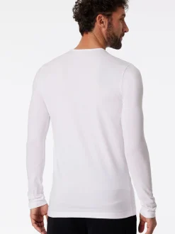 Schiesser Herren Longsleeve - 95/5 Originals in weiß