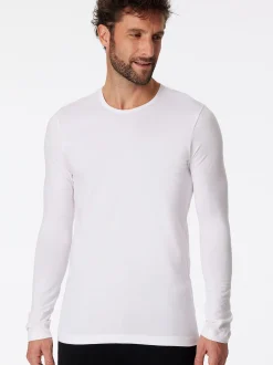Schiesser Herren Longsleeve - 95/5 Originals in weiß