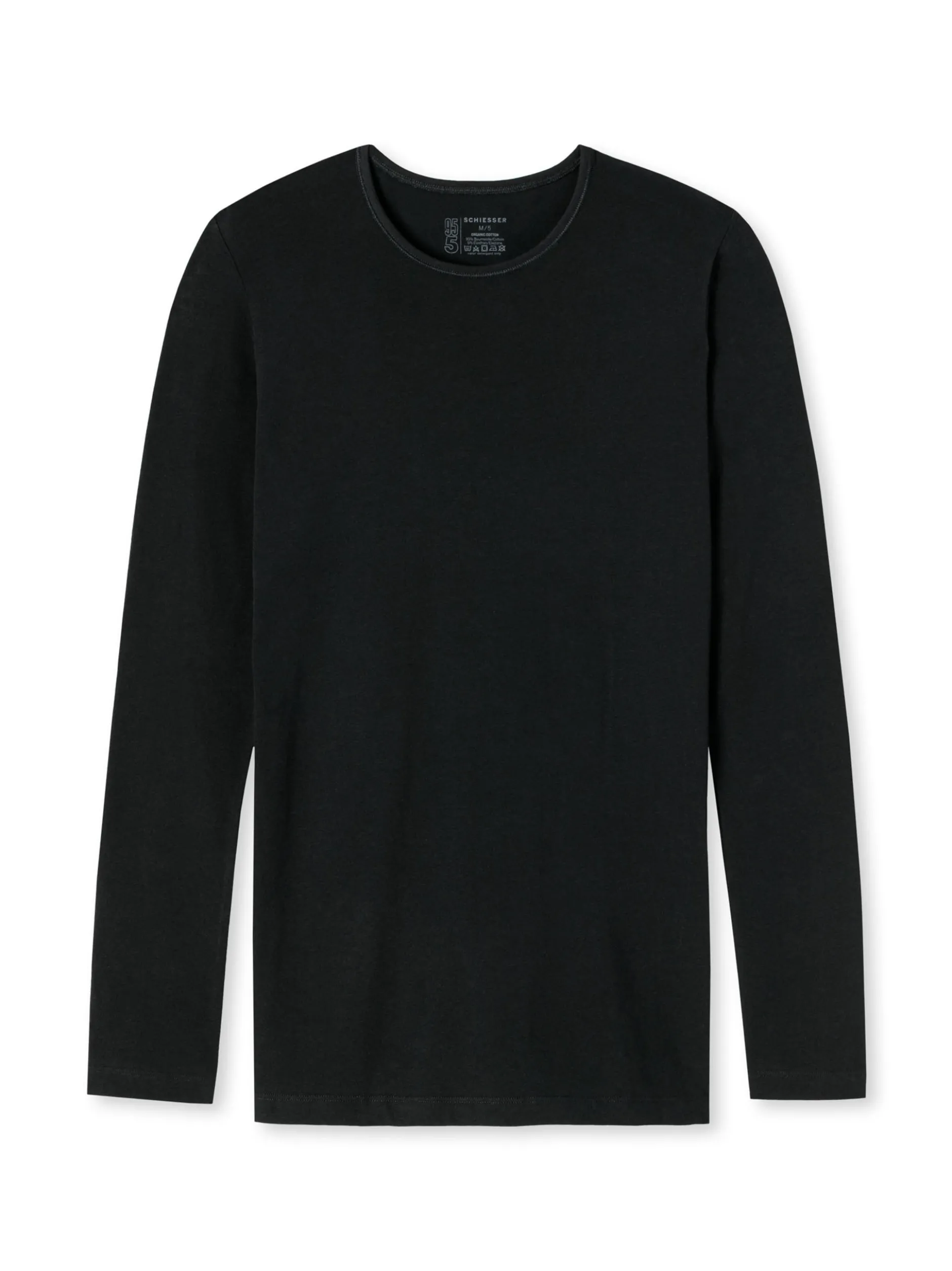 Schiesser Herren Longsleeve - 95/5 Originals in schwarz