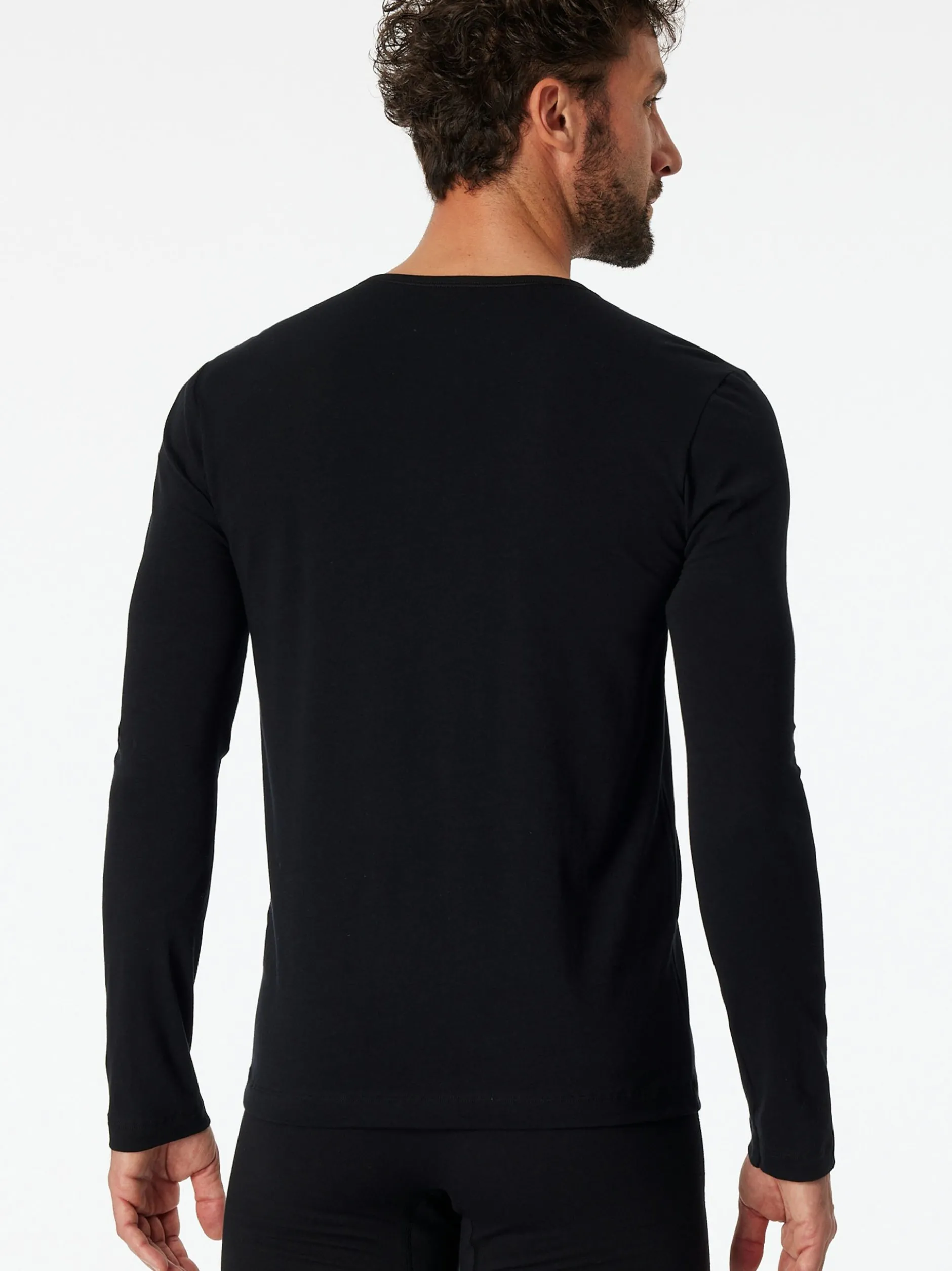 Schiesser Herren Longsleeve - 95/5 Originals in schwarz