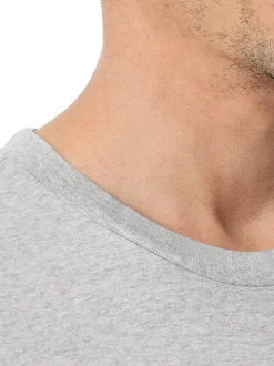 Schiesser Herren Pyjamaoberteil - T-Shirt - Mix + Relax in grau