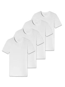 Schiesser Herren T-Shirt 4er Pack in weiß