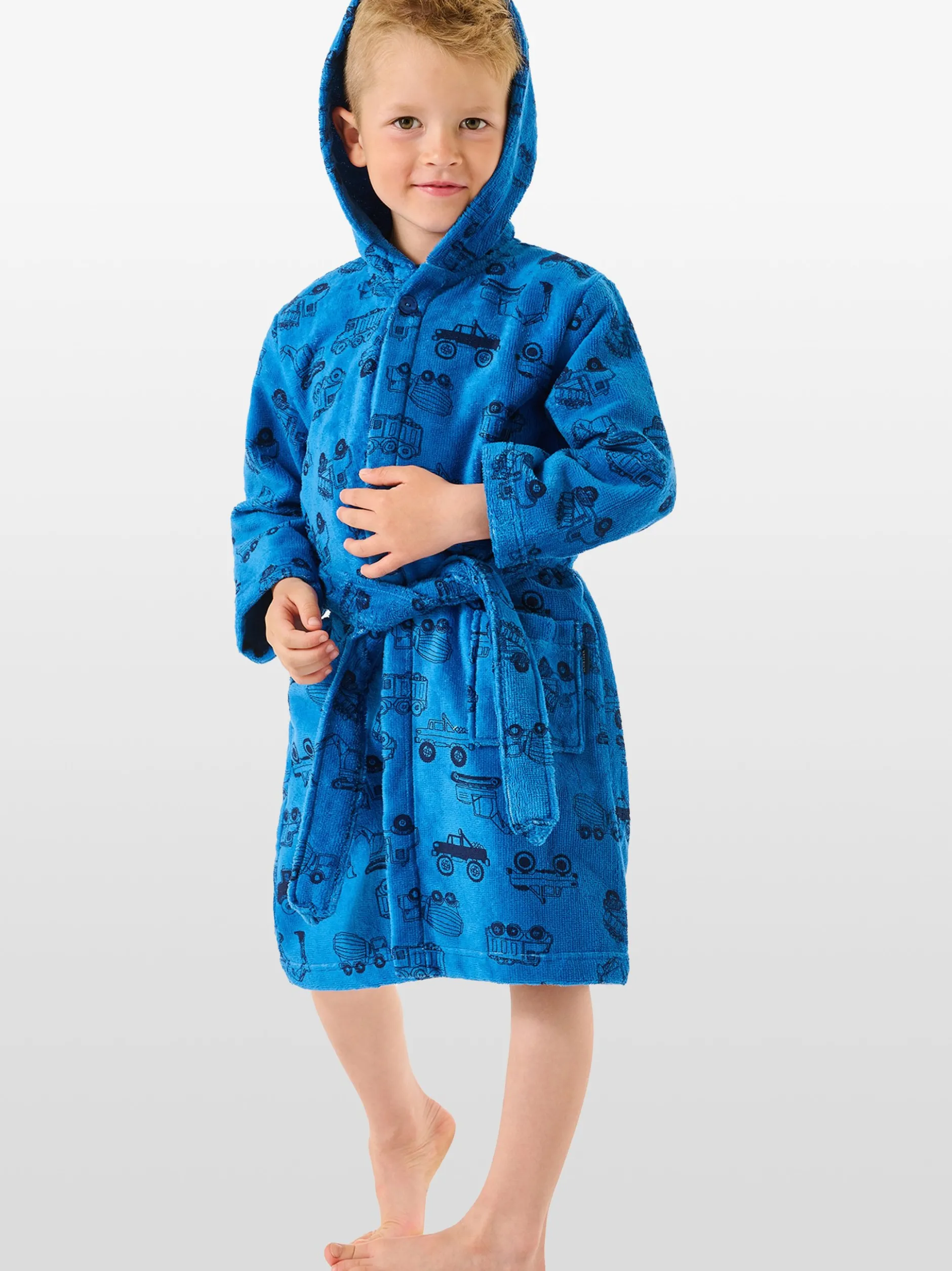 Schiesser Jungen Bademantel - Autotraum in blau