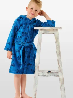 Schiesser Jungen Bademantel - Autotraum in blau