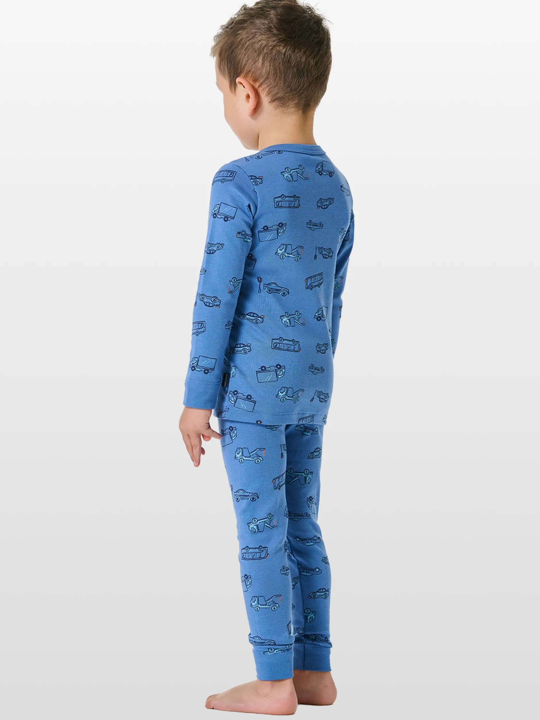 Schiesser Jungen Pyjama - Boys World in blau