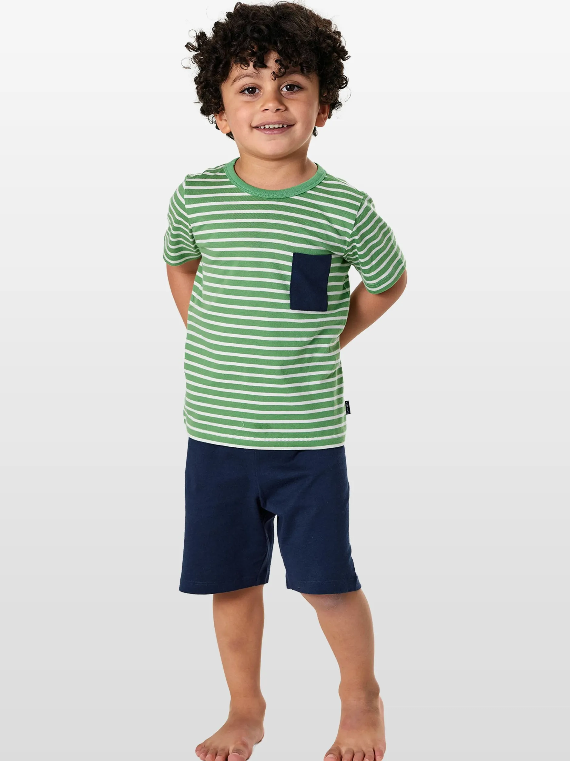 Schiesser Jungen Pyjama in grün