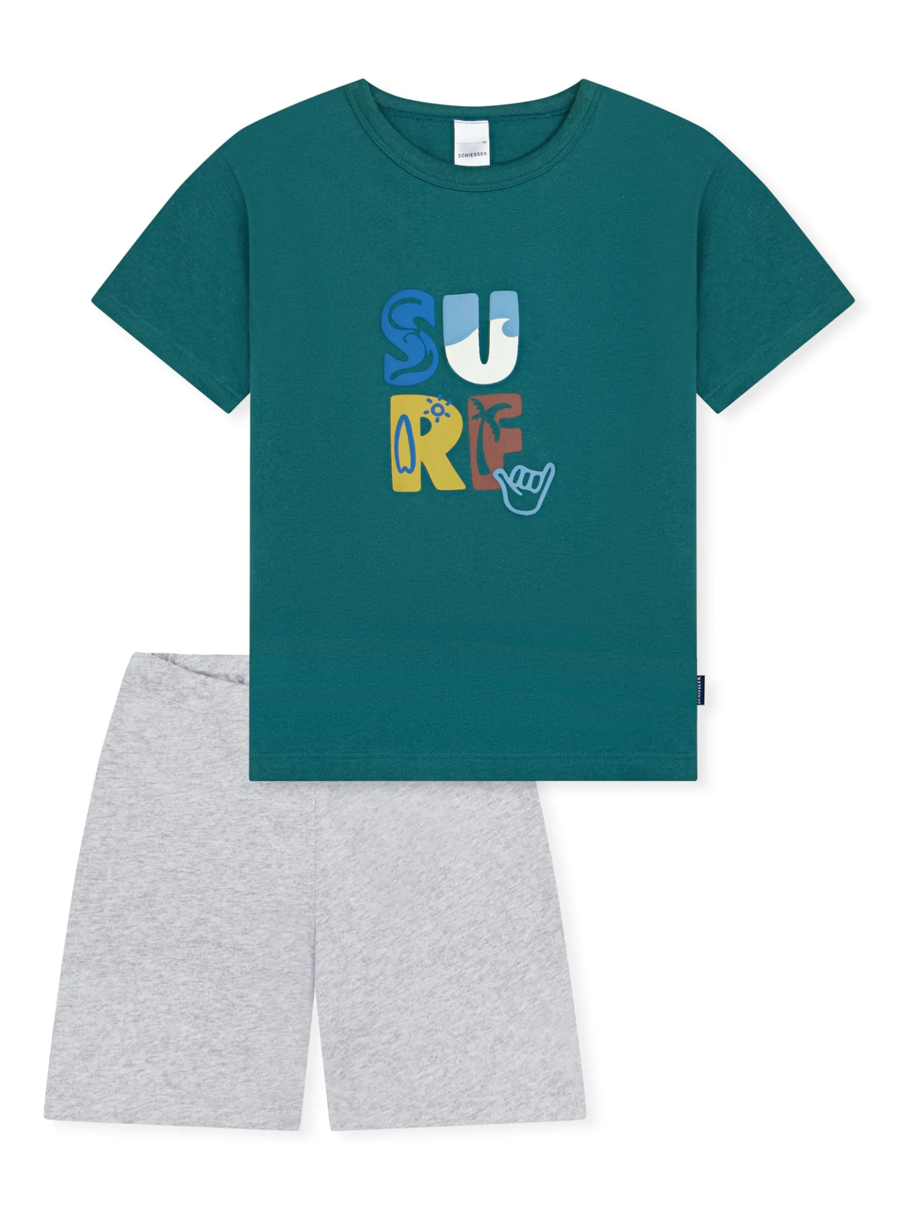 Schiesser Jungen Pyjama - Nightwear in grün