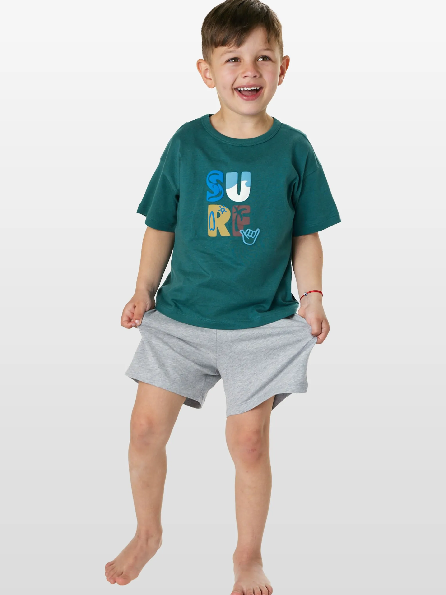 Schiesser Jungen Pyjama - Nightwear in grün