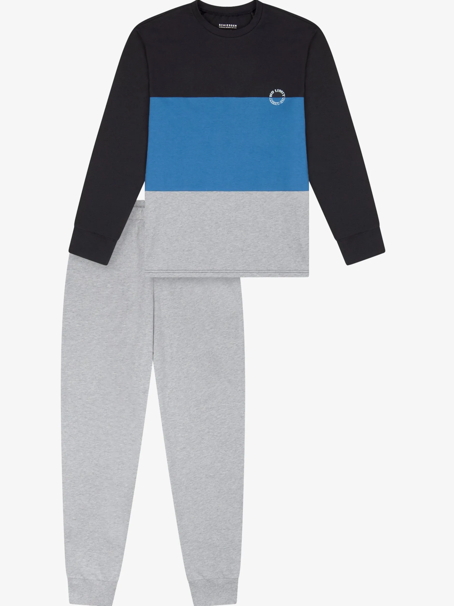 Schiesser Jungen Pyjama - Nightwear 1 in grau