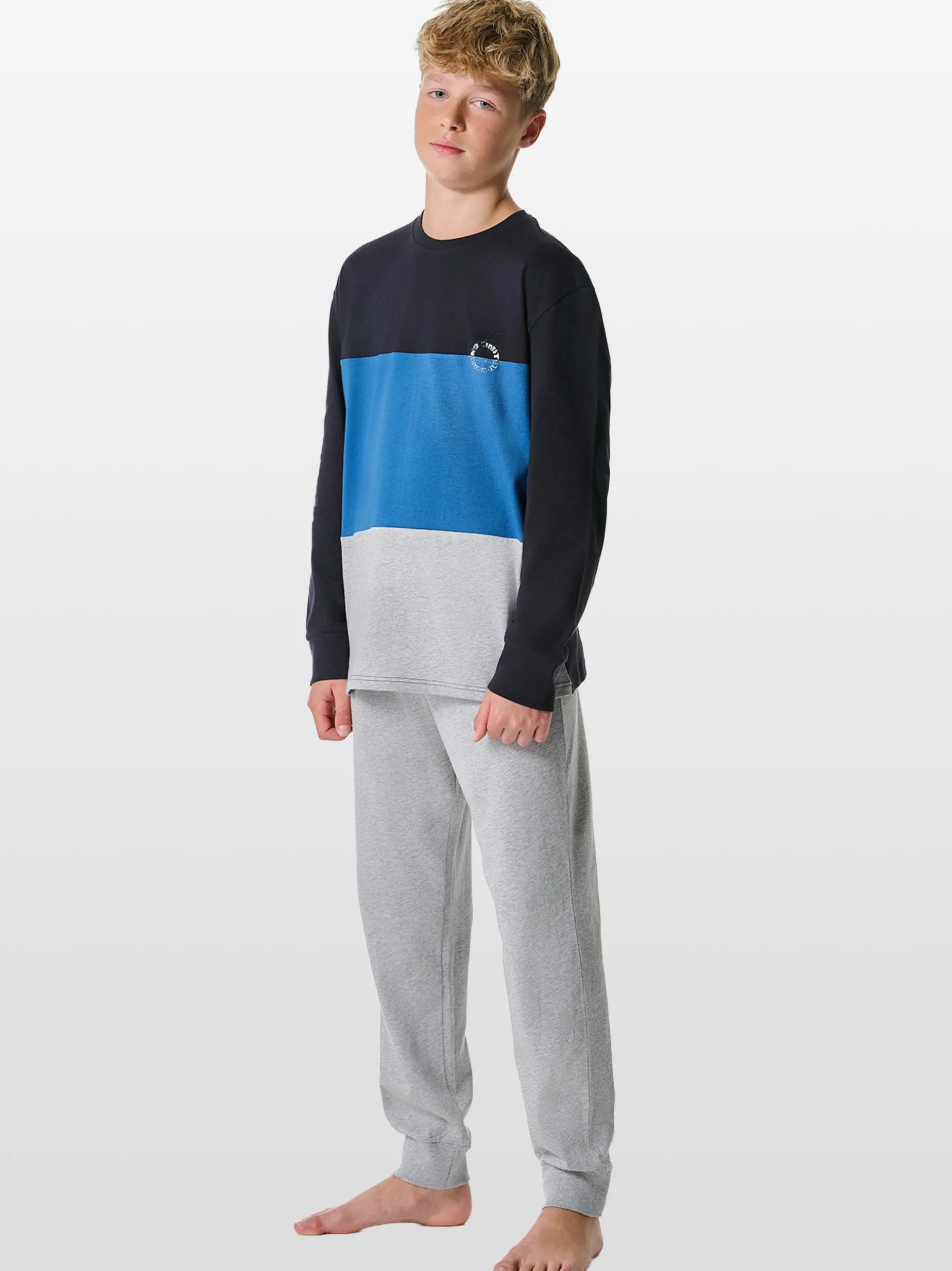 Schiesser Jungen Pyjama - Nightwear 1 in grau