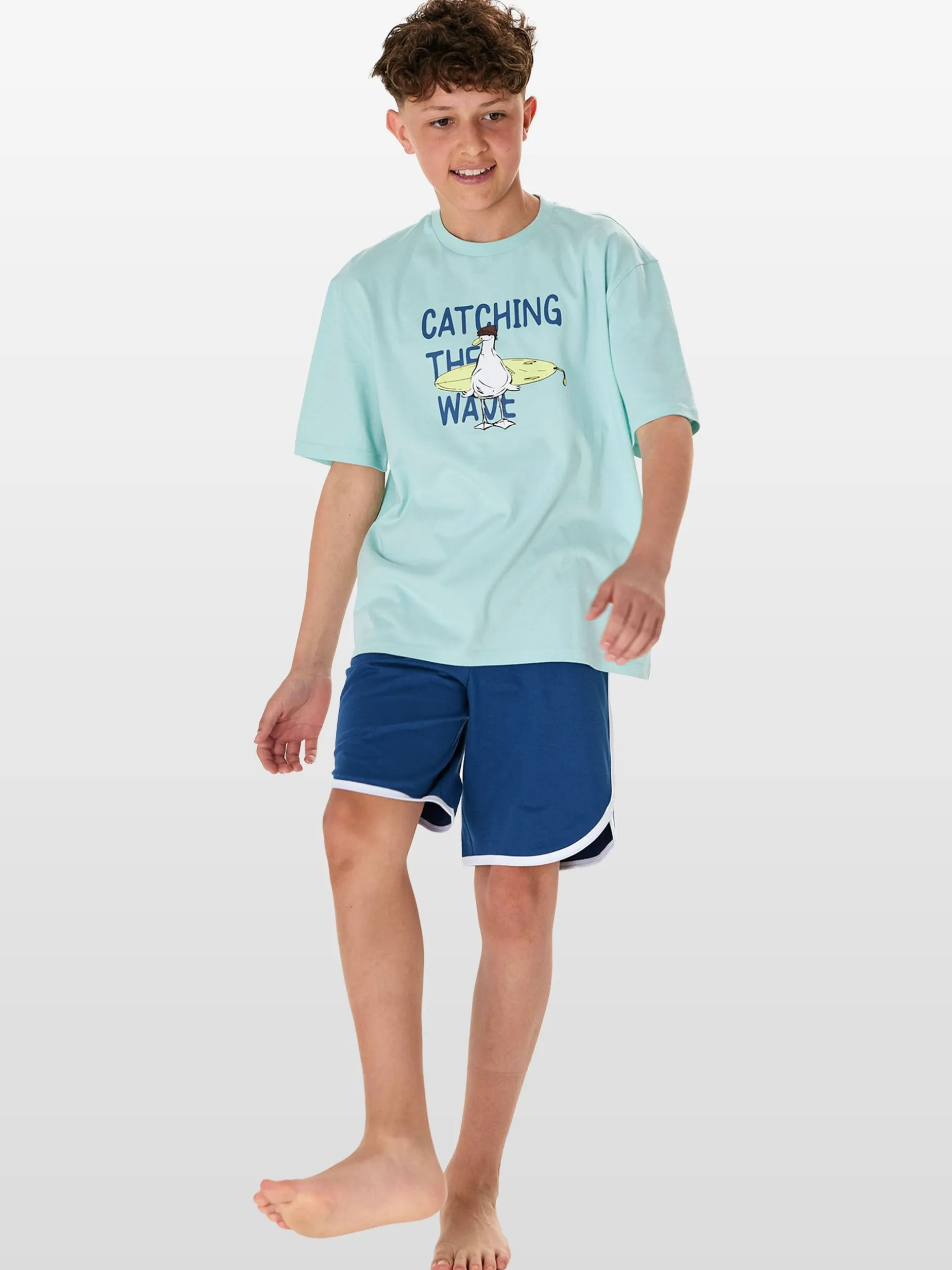 Schiesser Jungen Pyjama - Nightwear in türkis