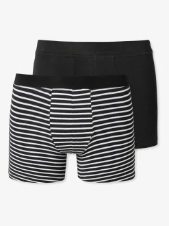 Schiesser Jungen Retroshorts - 2er-Pack Basic Kids in schwarz