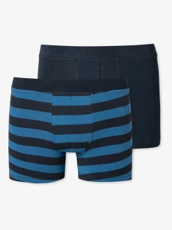 Schiesser Jungen Retroshorts - 2er-Pack Basic Kids in blau