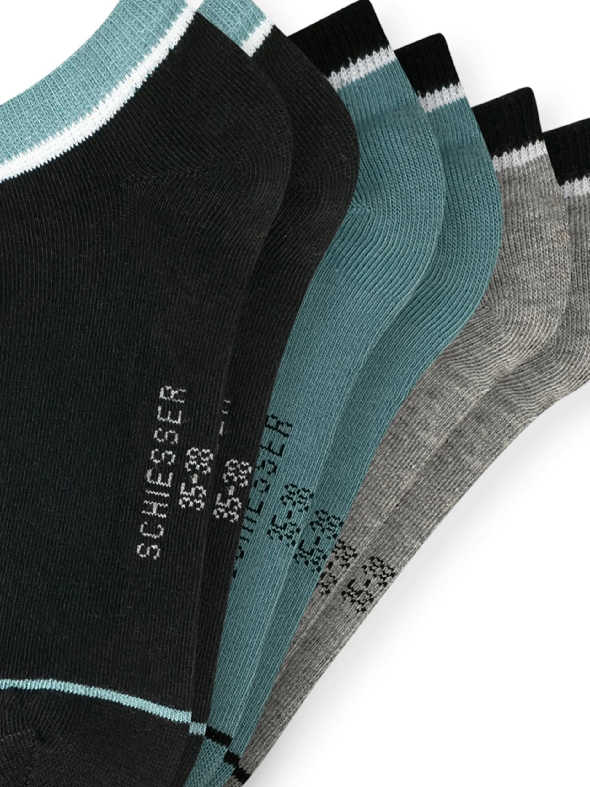 Schiesser Jungen Sneakersocken - "Uni" in mehrfarbig