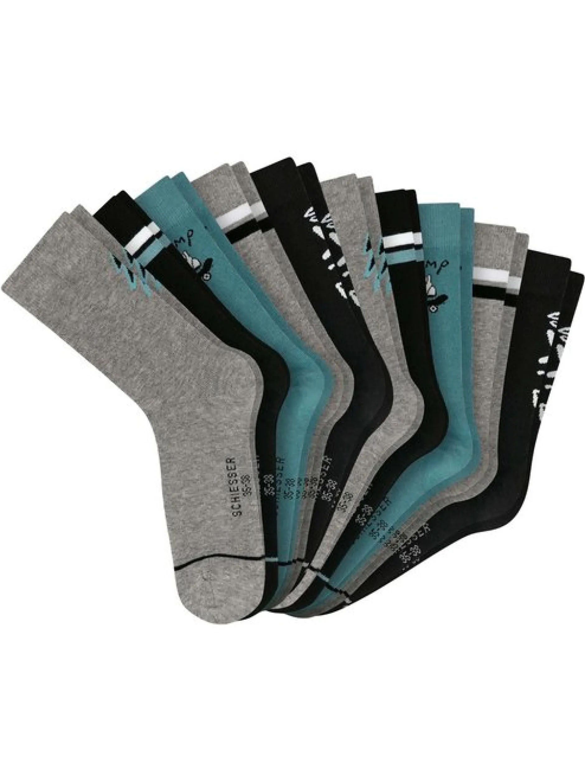 Schiesser Jungen Socken 10er Pack in grau