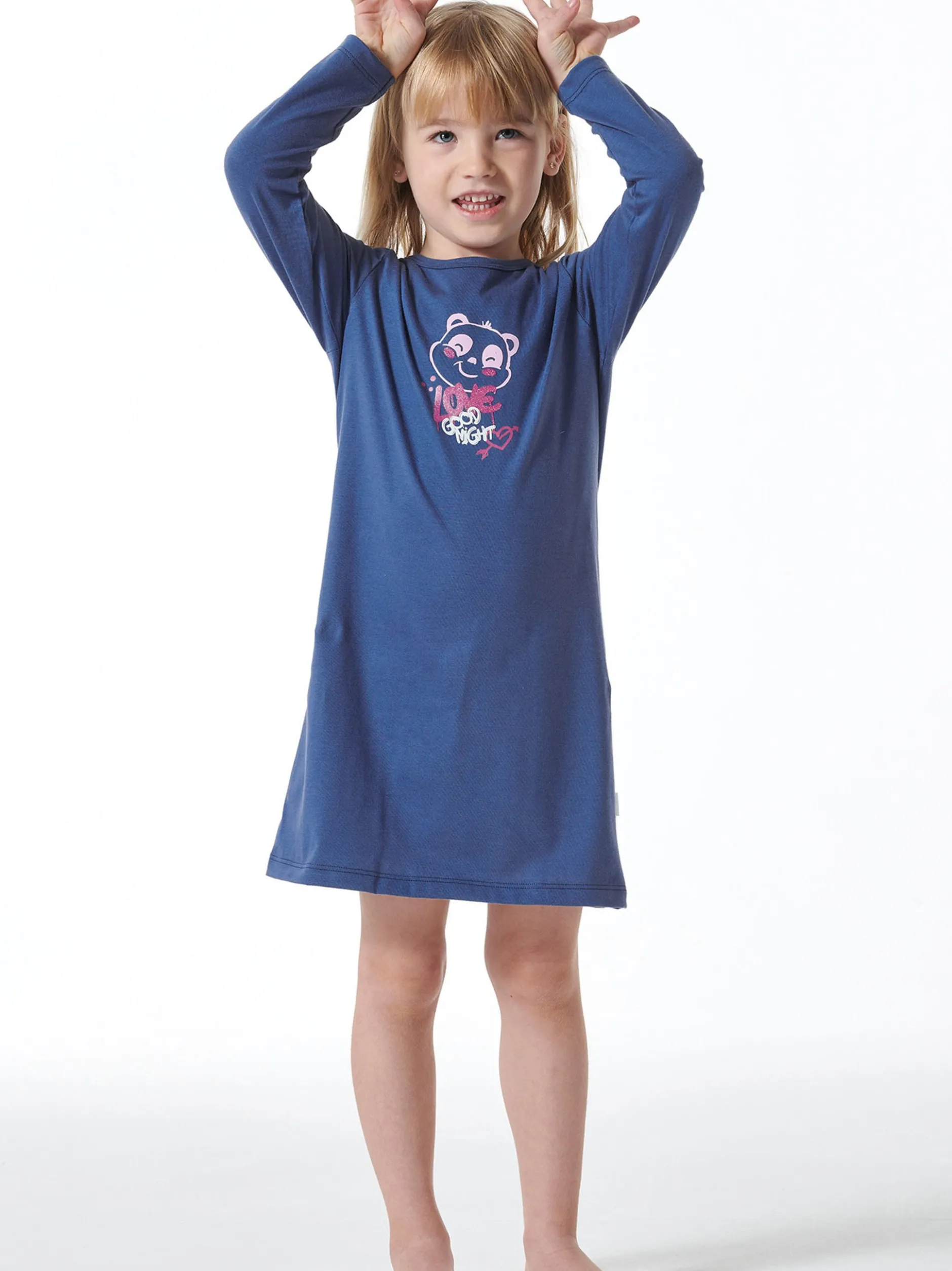 Schiesser Mädchen Nachthemd - Girls World in blau