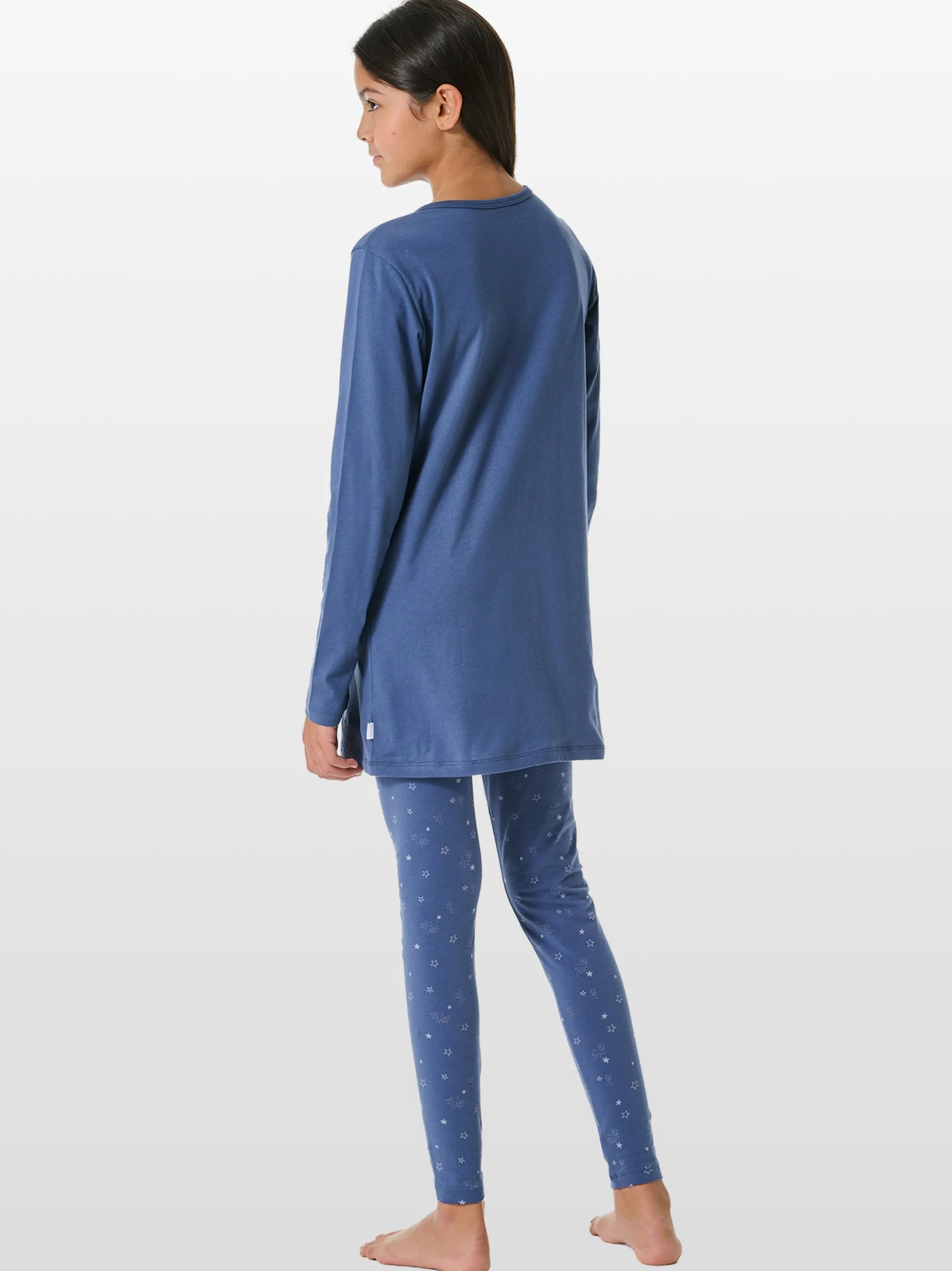Schiesser Mädchen Pyjama - Horse World in blau
