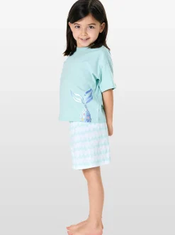 Schiesser Mädchen Pyjama - Nightwear in türkis