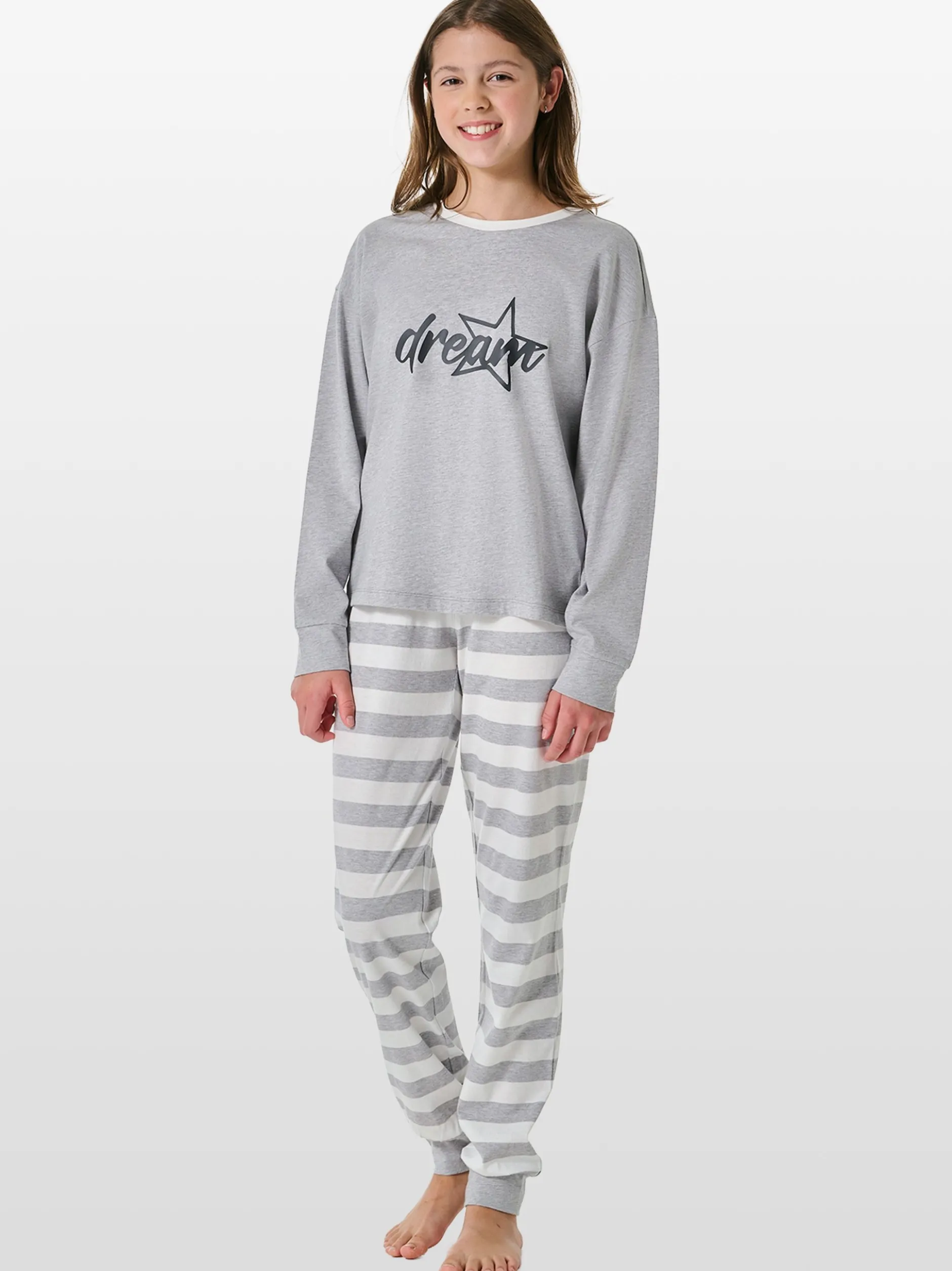 Schiesser Mädchen Pyjama - Nightwear in grau