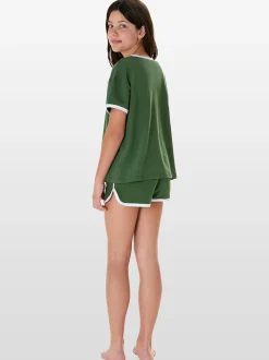 Schiesser Mädchen Pyjama - Nightwear in oliv