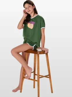 Schiesser Mädchen Pyjama - Nightwear in oliv