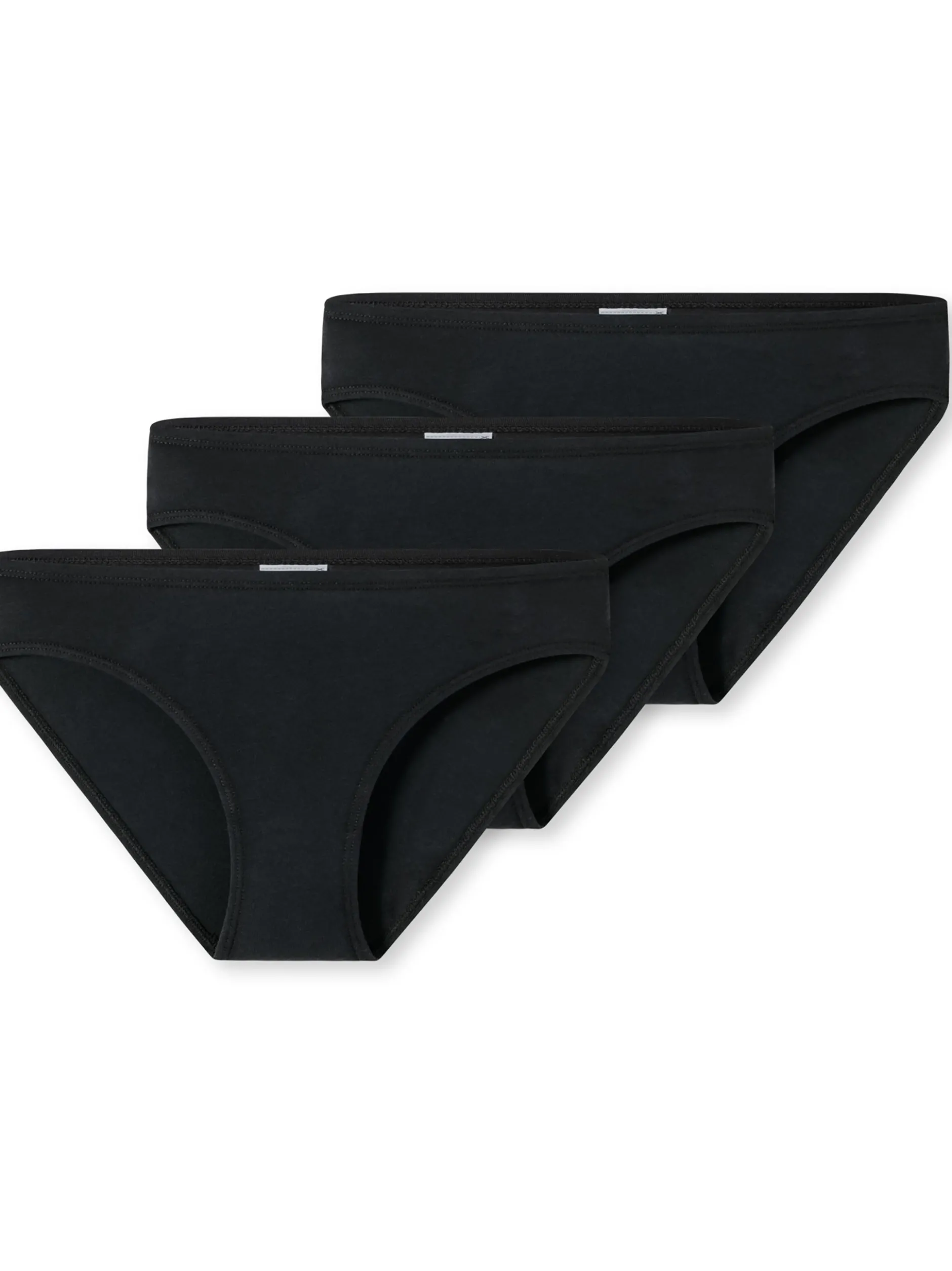 Schiesser Mädchen Slips - 3er-Pack Basic Kids in schwarz