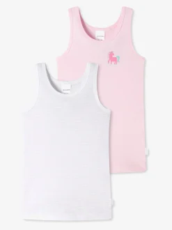 Schiesser Mädchen Unterhemden - 2er-Pack Basic Kids in rosa