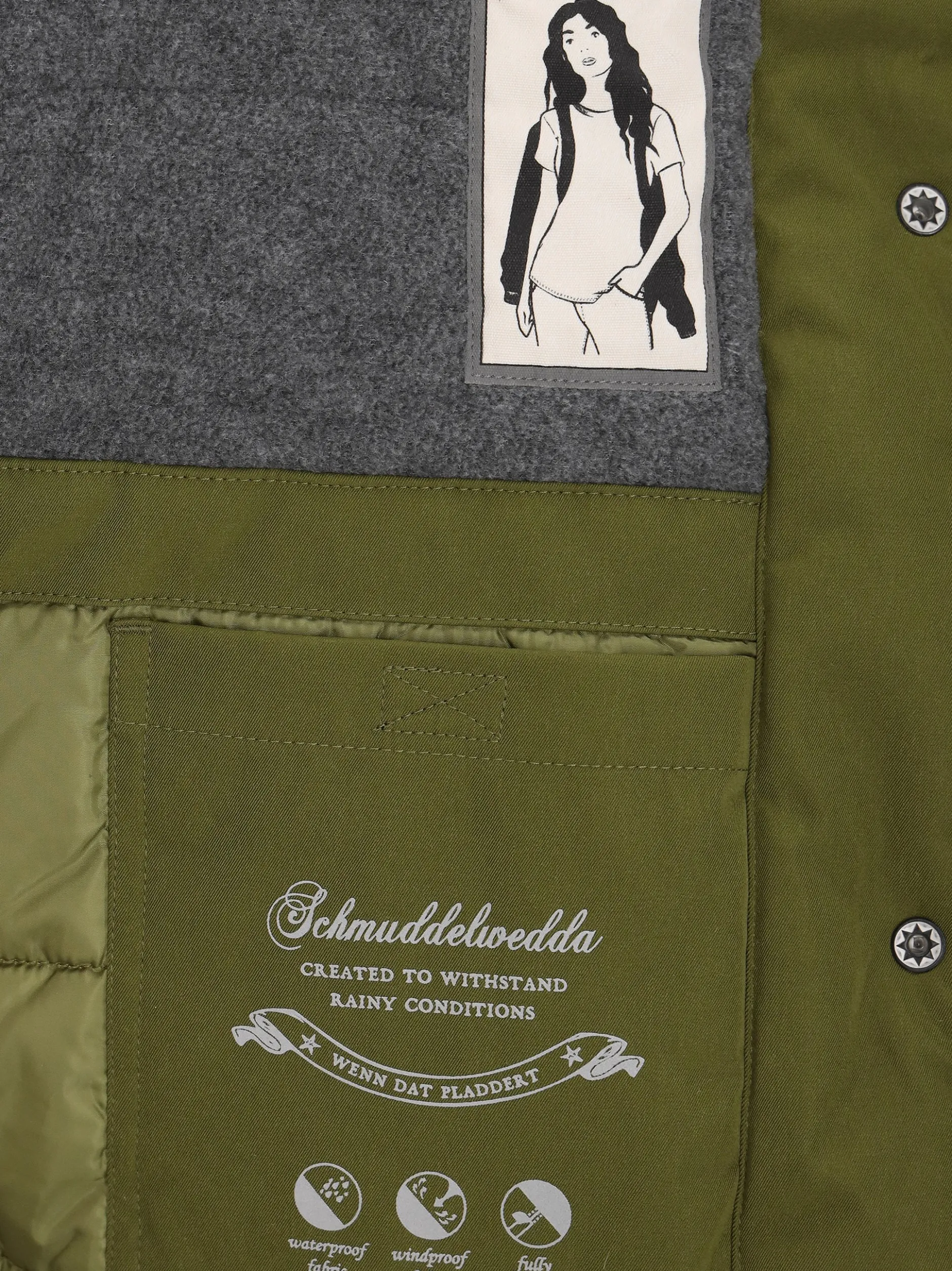 Schmuddelwedda Damen Jacke in oliv